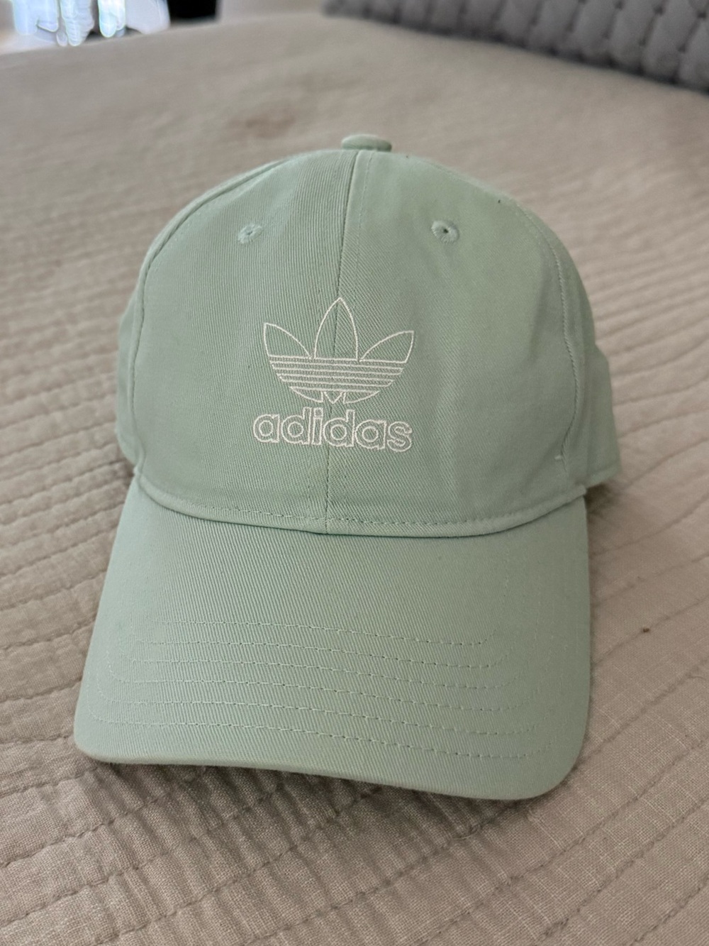 Adidas Mint Green Trefoil Cap with White Logo